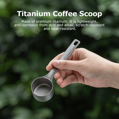 Boundless Voyage Titanium Coffee Scoop Ground Coffee and Beans Measuring Spoon Ice-cream Dessert Tea Sugar Spoon