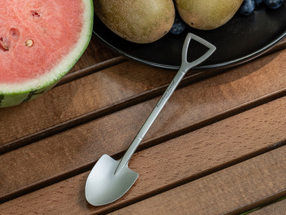 Boundless Voyage Mini Shovel-Shaped Titanium Spoon Creative Cute Dessert, Ice Cream, Fruit, Spoon Lightweight and Durable Tableware  Outdoor Camping Home Used