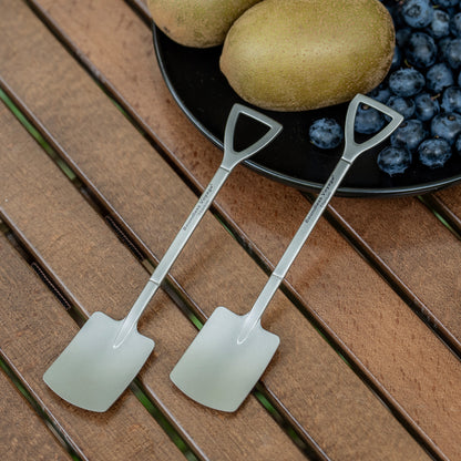 Boundless Voyage Mini Shovel-Shaped Titanium Spoon Creative Cute Dessert, Ice Cream, Fruit, Spoon Lightweight and Durable Tableware  Outdoor Camping Home Used