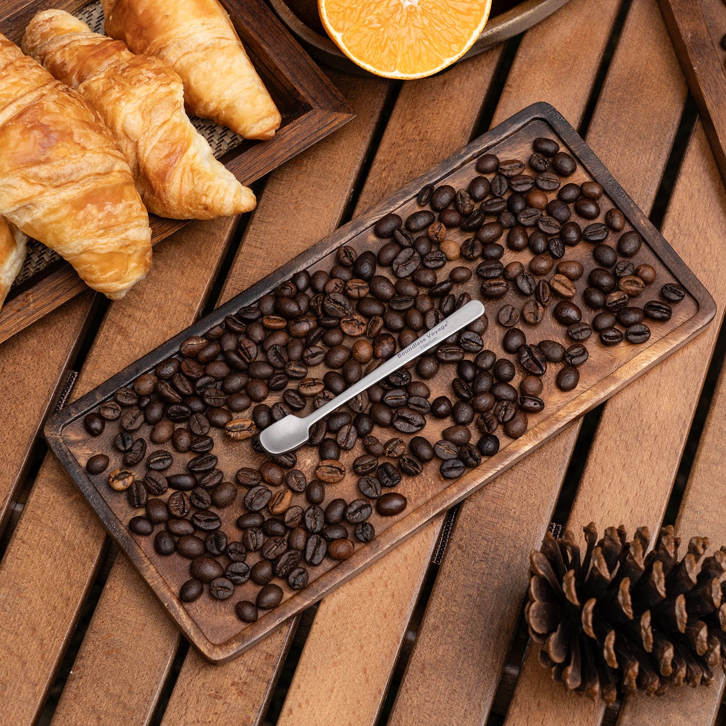 Boundless Voyage Pure Titanium Mini Coffee Spoon – Ultralight Rust-Free Espresso Spoon for Home, Travel & Camping