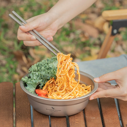 Boundless Voyage 750ml Titanium Bowl Rice Soup Salad Serving Bowl Ultralight Outdoor Camping Travel Durable Portable Tableware
