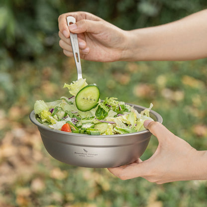 Boundless Voyage 1000ml Titanium Bowl Rice Soup Salad Serving Bowl Ultralight Outdoor Camping Travel Durable Portable Tableware