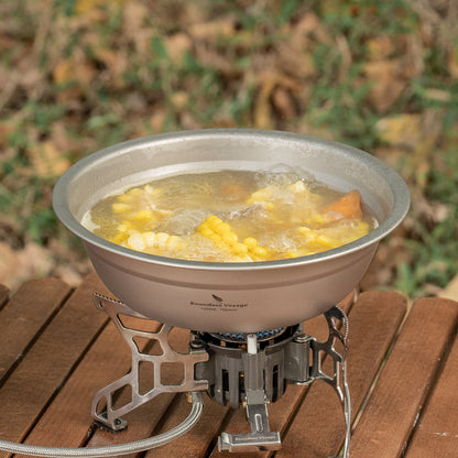 Boundless Voyage 1300ml Titanium Bowl Rice Soup Salad Serving Bowl Ultralight Outdoor Camping Travel Durable Portable Tableware