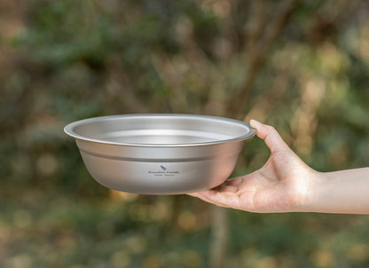 Boundless Voyage 1300ml Titanium Bowl Rice Soup Salad Serving Bowl Ultralight Outdoor Camping Travel Durable Portable Tableware