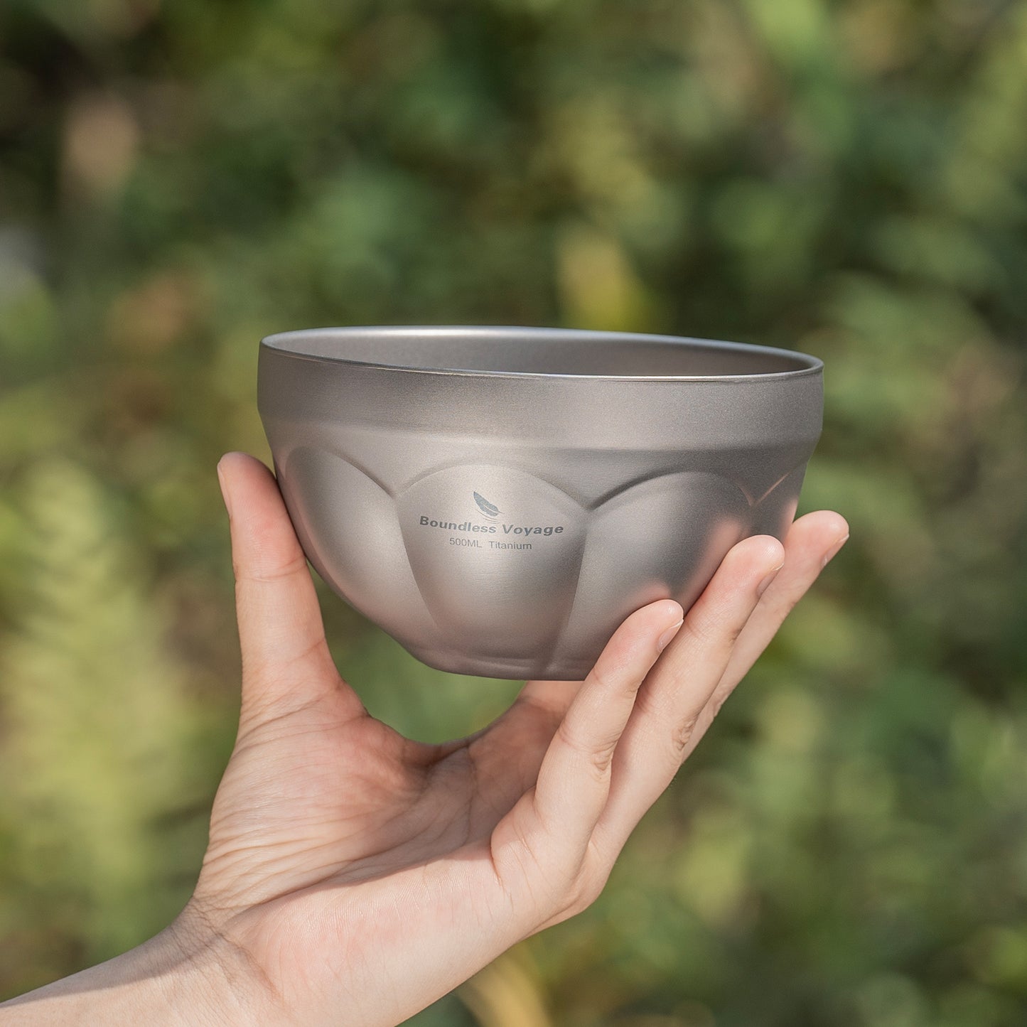 Boundless Voyage 500ml Titanium Double Walled Bowl Rice Soup Oatmeal Yogurt Serving Bowl Ultralight Outdoor Camping Travel Durable Portable Tableware