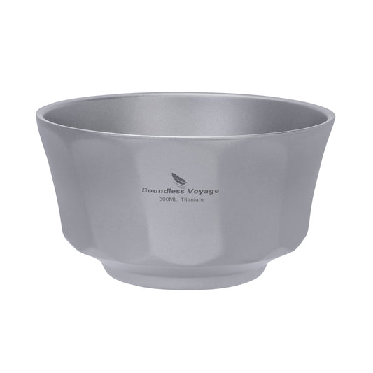 Boundless Voyage Titanium Double Walled Bowl  500ml Anti Scald Ultralight Rust Proof Bowl for Camping  HikingOutdoor & Home Use