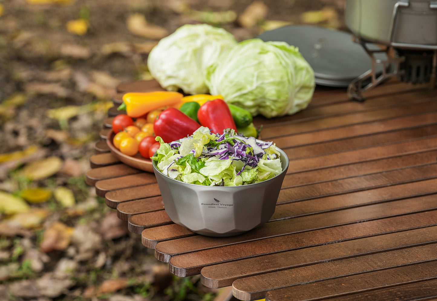 Boundless Voyage Titanium Double-Walled Bowl 800ml Anti-Scald Ultralight Rust-Proof Bowl for Camping Hiking Outdoor & Home Use