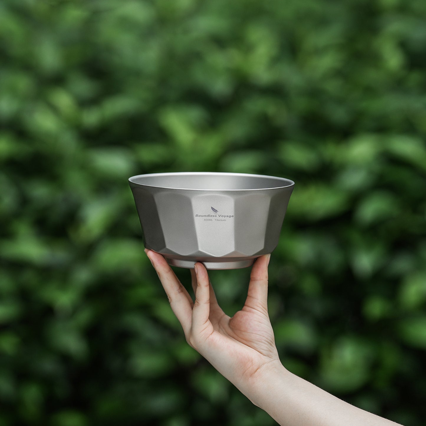 Boundless Voyage Titanium Double-Walled Bowl 800ml Anti-Scald Ultralight Rust-Proof Bowl for Camping Hiking Outdoor & Home Use