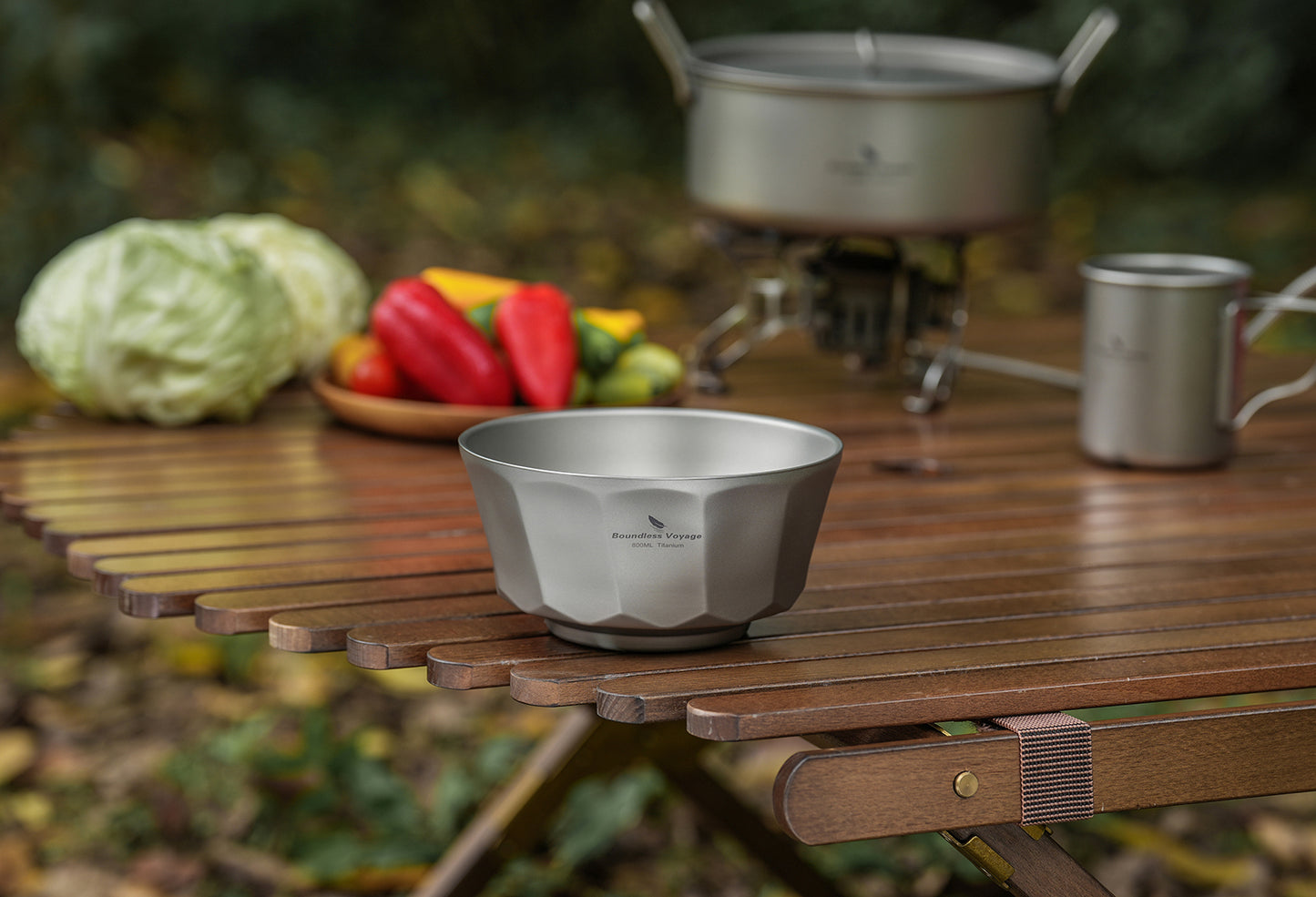 Boundless Voyage Titanium Double-Walled Bowl 800ml Anti-Scald Ultralight Rust-Proof Bowl for Camping Hiking Outdoor & Home Use