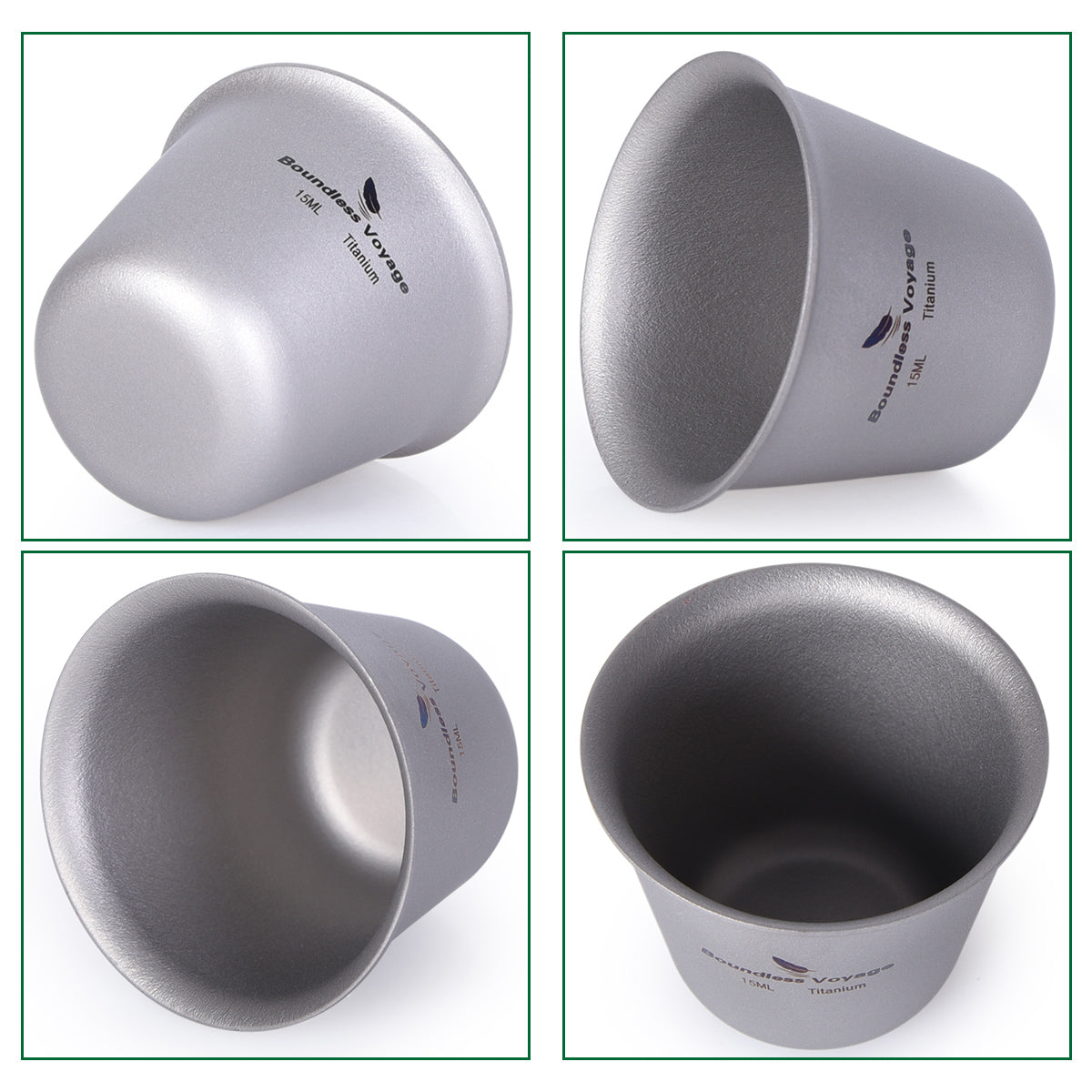 Boundless Voyage Titanium Mini Cup – Ultralight Wine / Tea / Sake Mug for Camping, Picnic, Travel & Outdoor Adventures