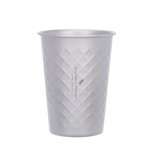 Boundless Voyage Titanium 300ml Stackable Cup – Ultralight Reusable Metal Drinking Glass for Beer, Juice, Camping & Outdoor Use