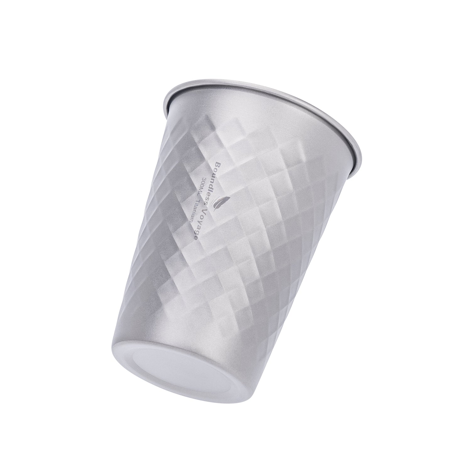 Boundless Voyage Titanium 300ml Stackable Cup – Ultralight Reusable Metal Drinking Glass for Beer, Juice, Camping & Outdoor Use