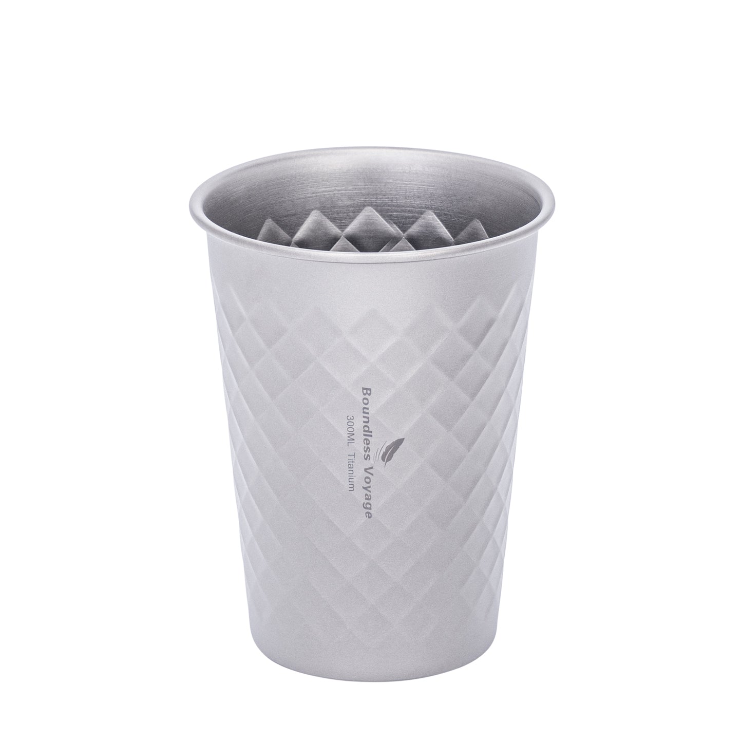 Boundless Voyage Titanium 300ml Stackable Cup – Ultralight Reusable Metal Drinking Glass for Beer, Juice, Camping & Outdoor Use