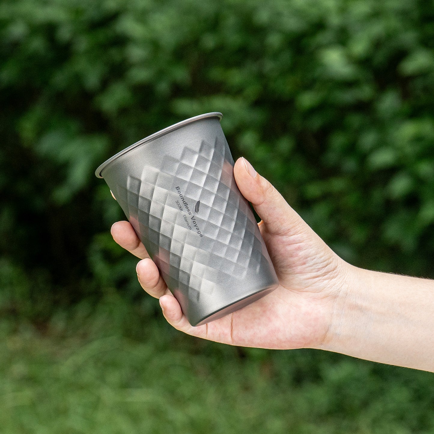 Boundless Voyage Titanium 300ml Stackable Cup – Ultralight Reusable Metal Drinking Glass for Beer, Juice, Camping & Outdoor Use