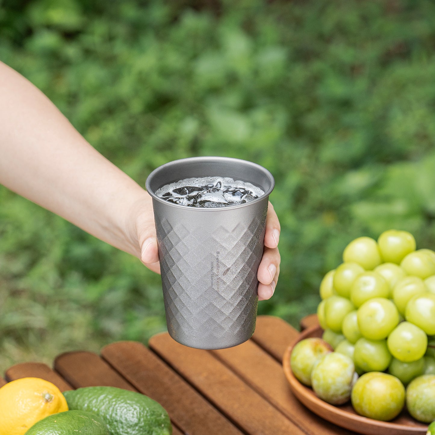 Boundless Voyage Titanium 300ml Stackable Cup – Ultralight Reusable Metal Drinking Glass for Beer, Juice, Camping & Outdoor Use
