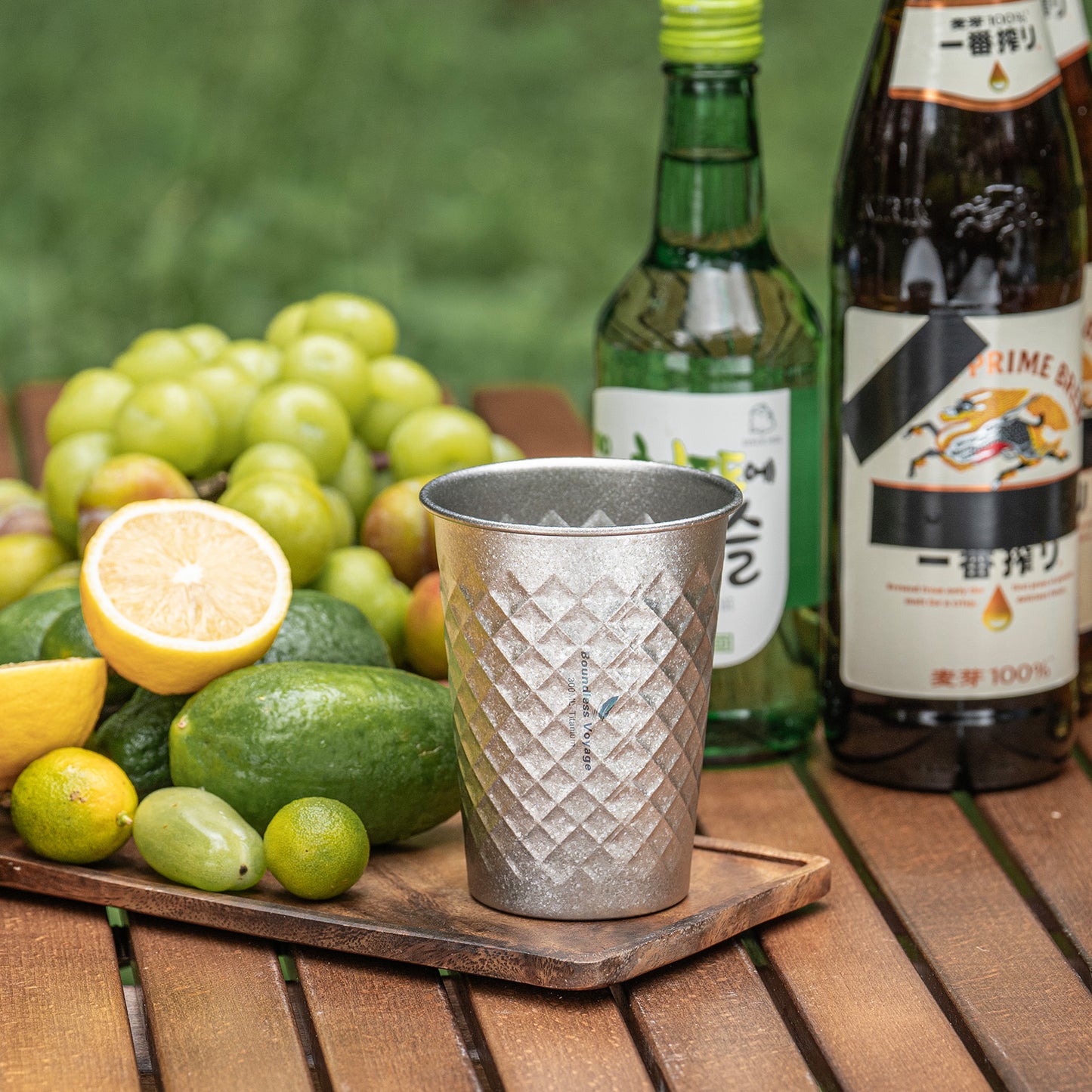 Boundless Voyage Titanium 300ml Stackable Cup – Ultralight Reusable Metal Drinking Glass for Beer, Juice, Camping & Outdoor Use