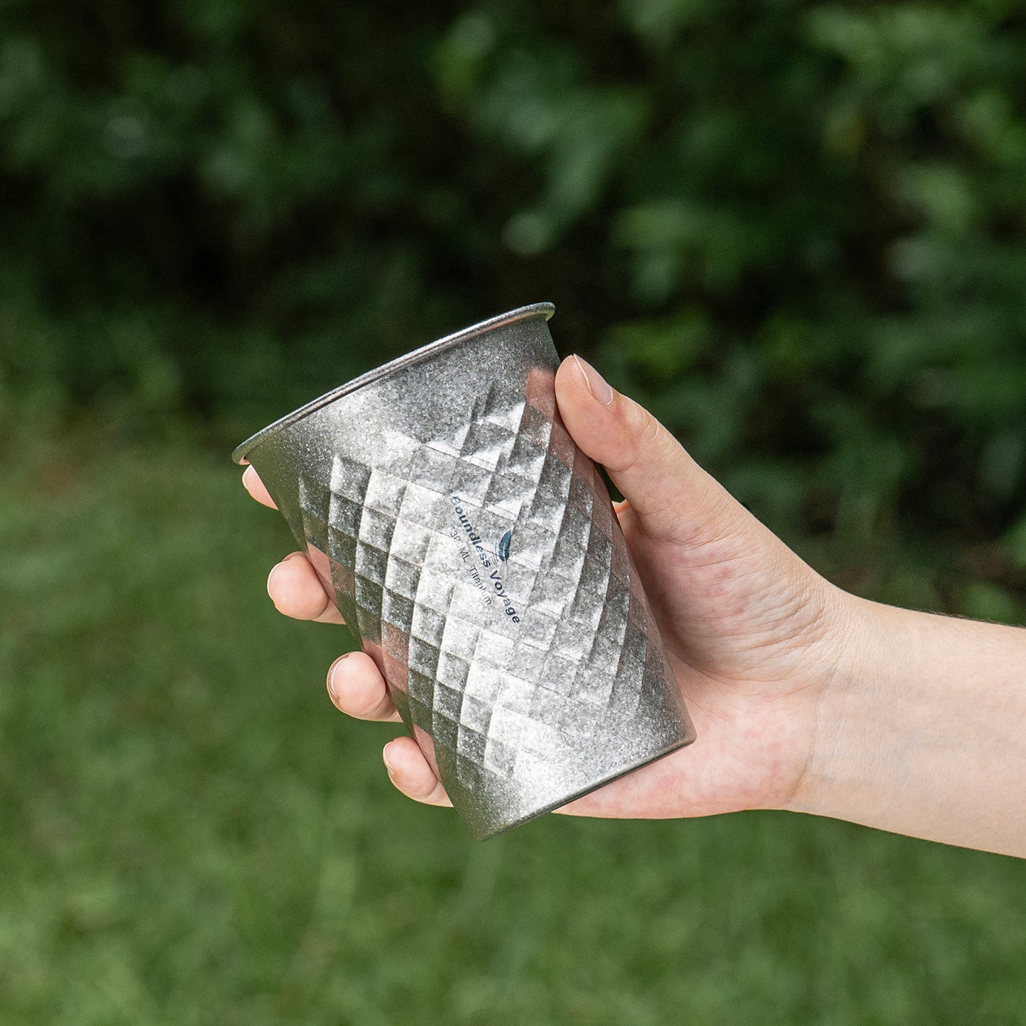 Boundless Voyage Titanium 300ml Stackable Cup – Ultralight Reusable Metal Drinking Glass for Beer, Juice, Camping & Outdoor Use