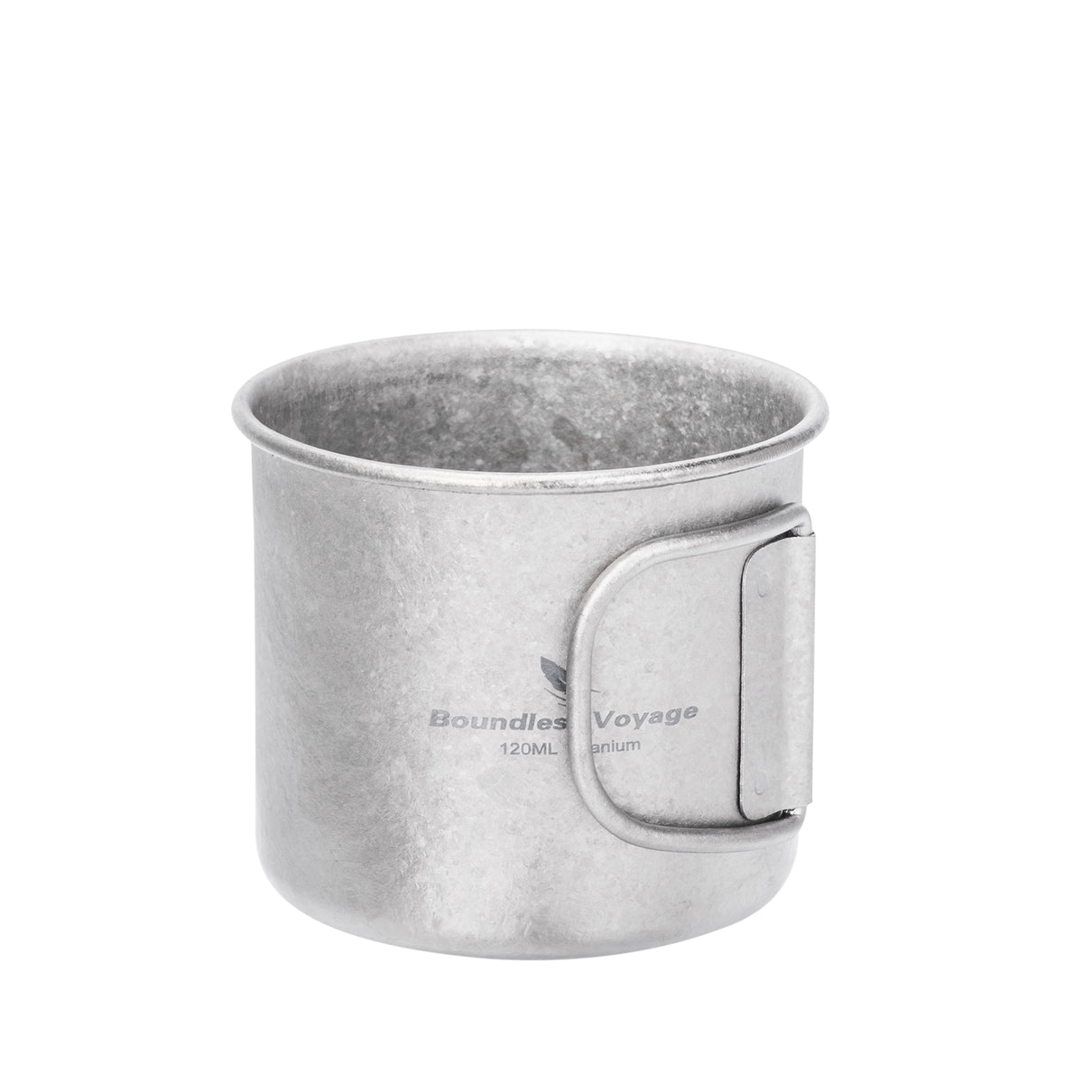 Boundless Voyage 120ml Titanium Camping Cup with Folding Handle – Ultralight Mini Coffee & Espresso Mug for Hiking, Backpacking & Travel