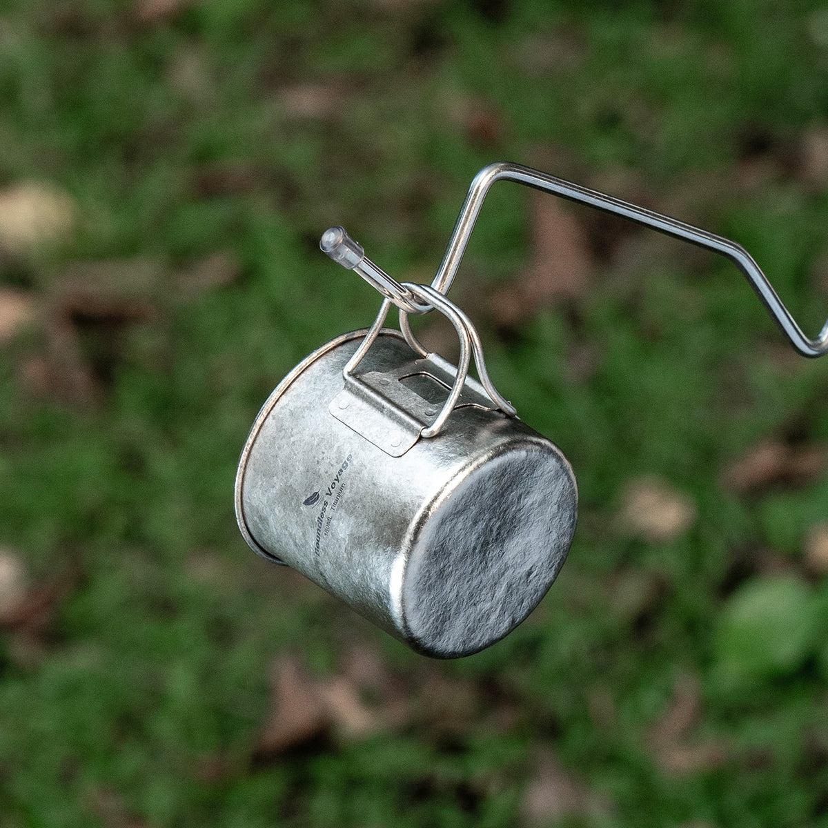Boundless Voyage 180ml Titanium Camping Cup with Folding Handle – Ultralight Mini Coffee Mug, Natural & Crystalline Finishes 富文本编辑器