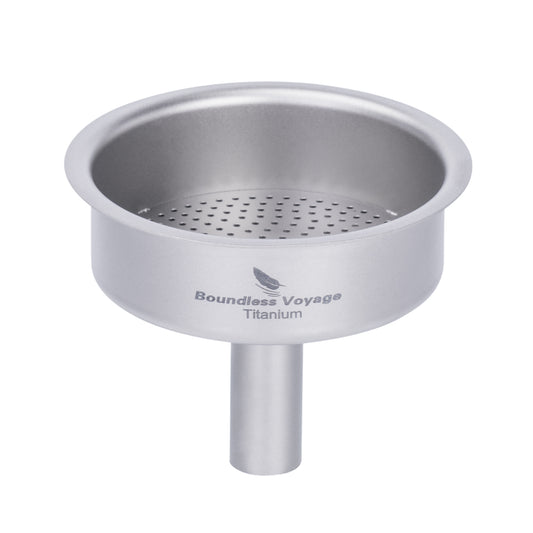 Boundless Voyage Titanium Funnel with Removable Strainer | Multi-Use Food-Grade Kitchen Tool | Mini Liquid, Oil & Powder Filter for Filling Flasks, Bottles & Jars | Ultralight & Rust-Proof