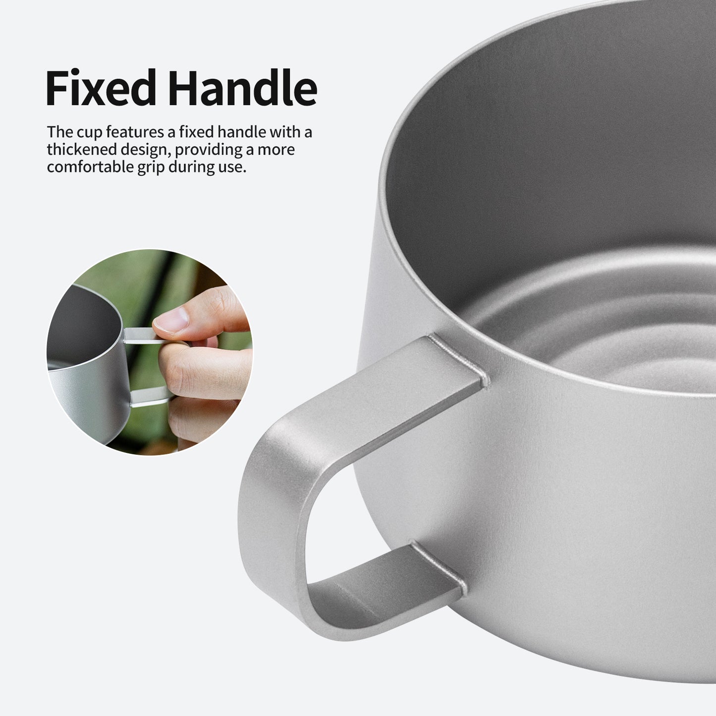 Boundless Voyage 100ml Titanium Double Wall Espresso Cup with Spoon – Ultralight Coffee & Tea Mug for Camping & Travel