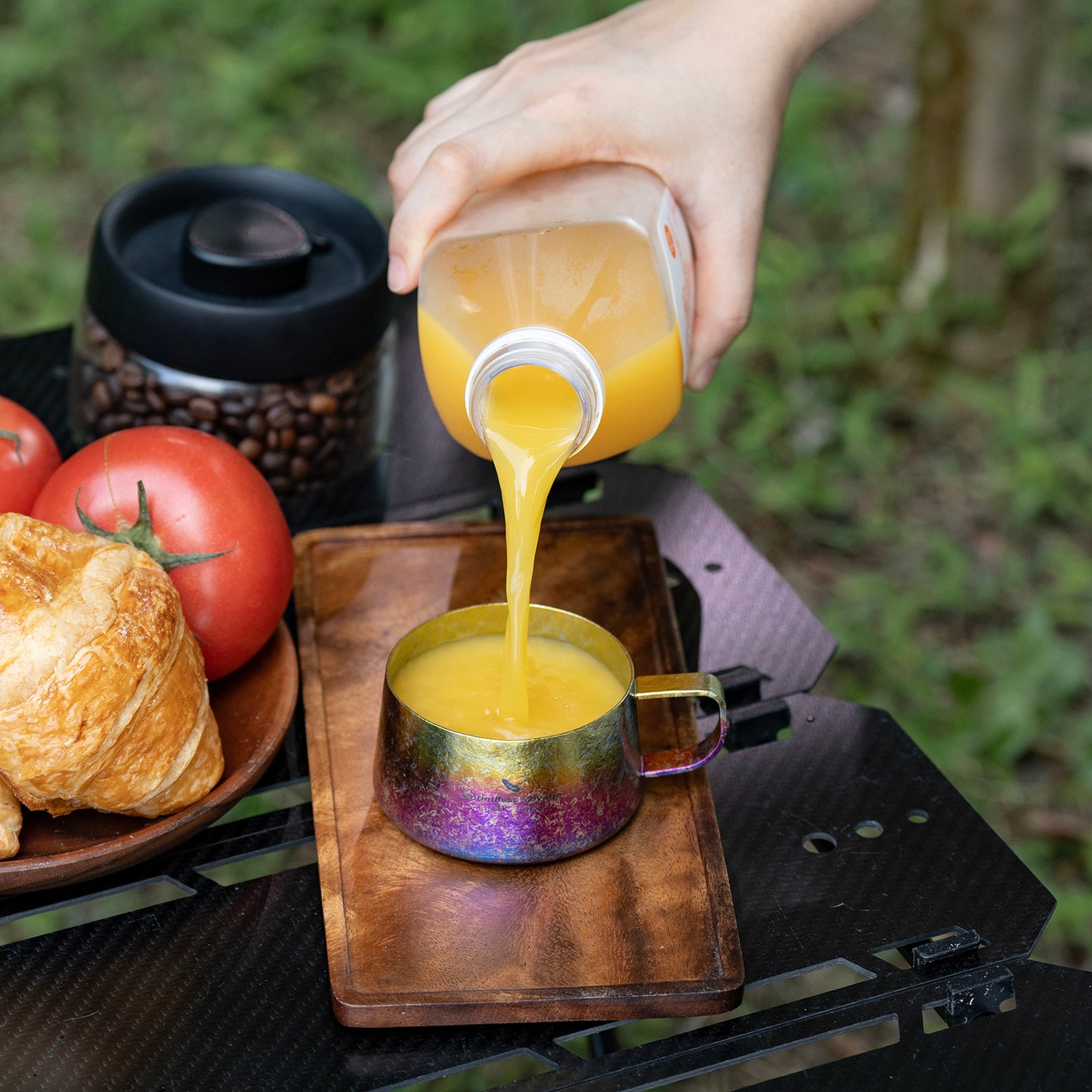 Boundless Voyage 100ml Titanium Double Wall Espresso Cup with Spoon – Ultralight Coffee & Tea Mug for Camping & Travel