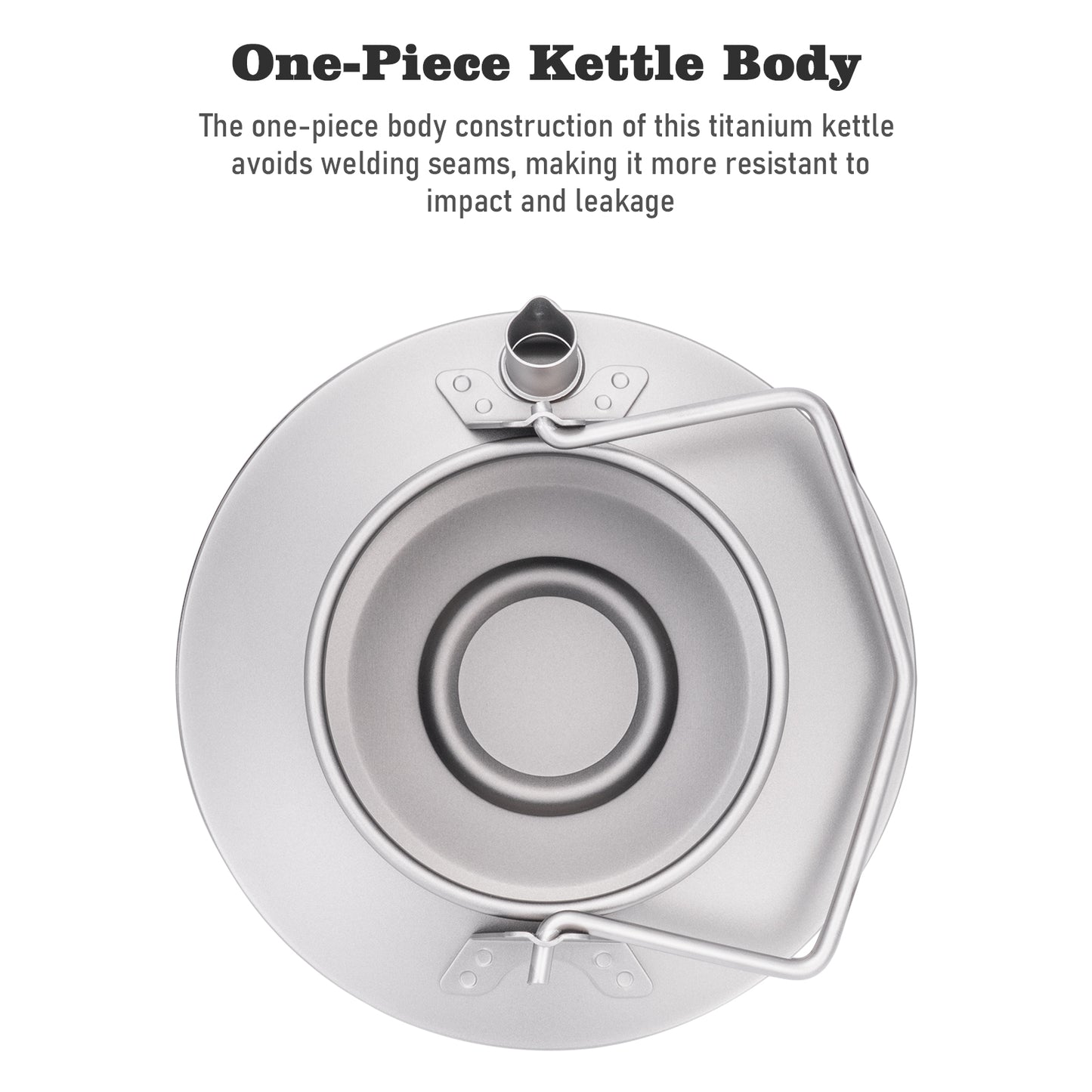 Boundless Voyage Titanium Kettle With Folding Handle 1000ml