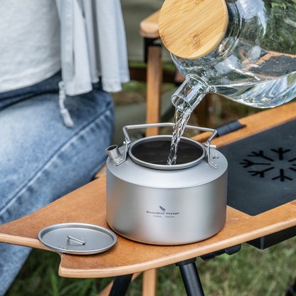 Boundless Voyage Titanium Kettle With Folding Handle 1000ml