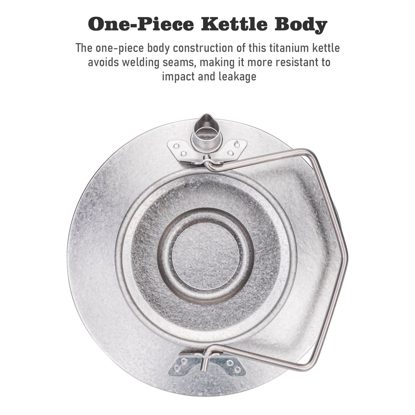 Boundless Voyage Titanium Kettle With Folding Handle 1000ml
