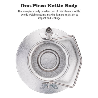 Boundless Voyage Titanium Kettle With Folding Handle 1000ml