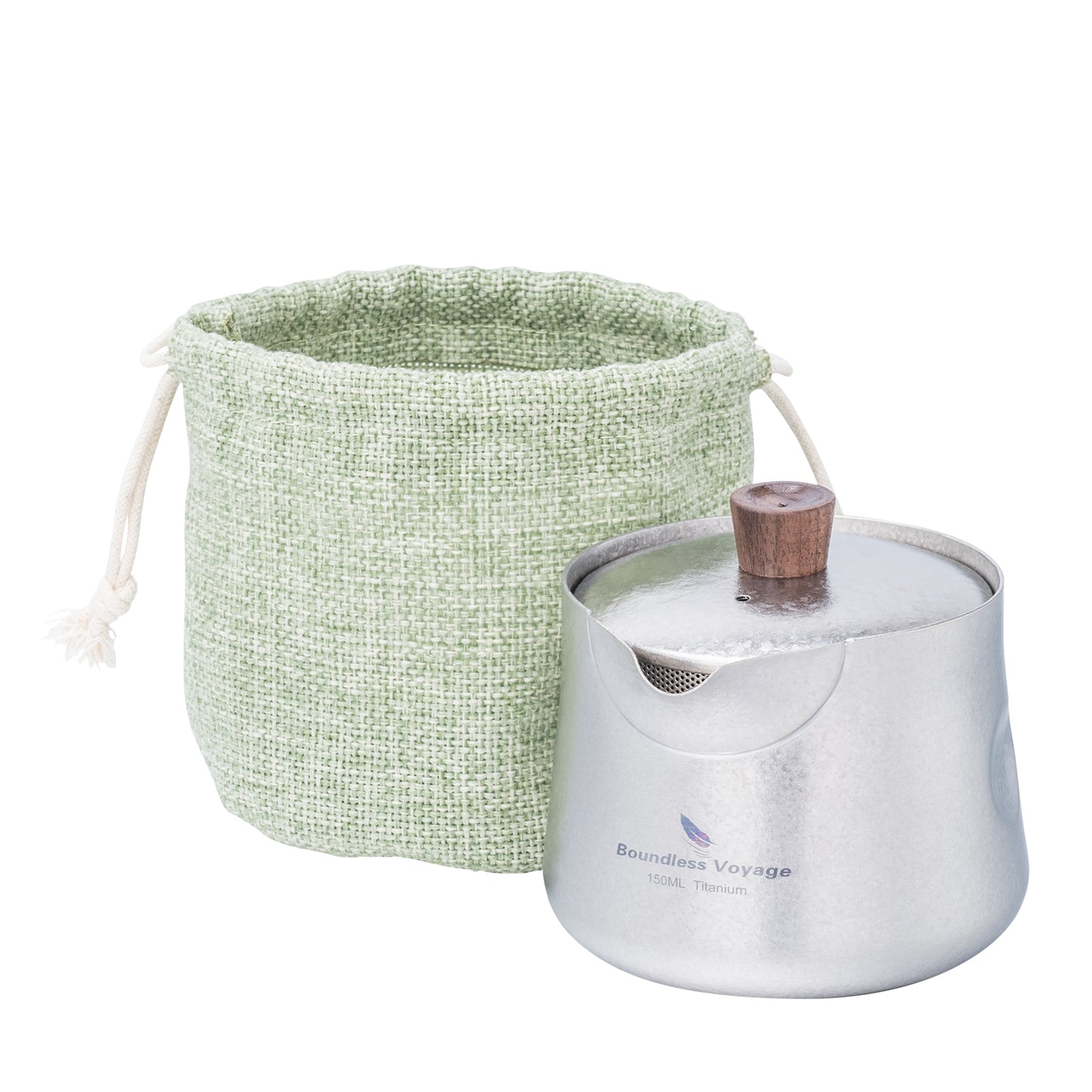 Boundless Voyage Titanium Double-Layer Tea Maker Cup Set | Portable Outdoor Tea Pot & Mug | Ultralight Camping Travel Tea Set