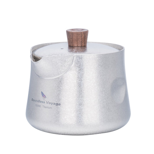 Boundless Voyage Titanium Double-Layer Tea Maker Cup Set | Portable Outdoor Tea Pot & Mug | Ultralight Camping Travel Tea Set
