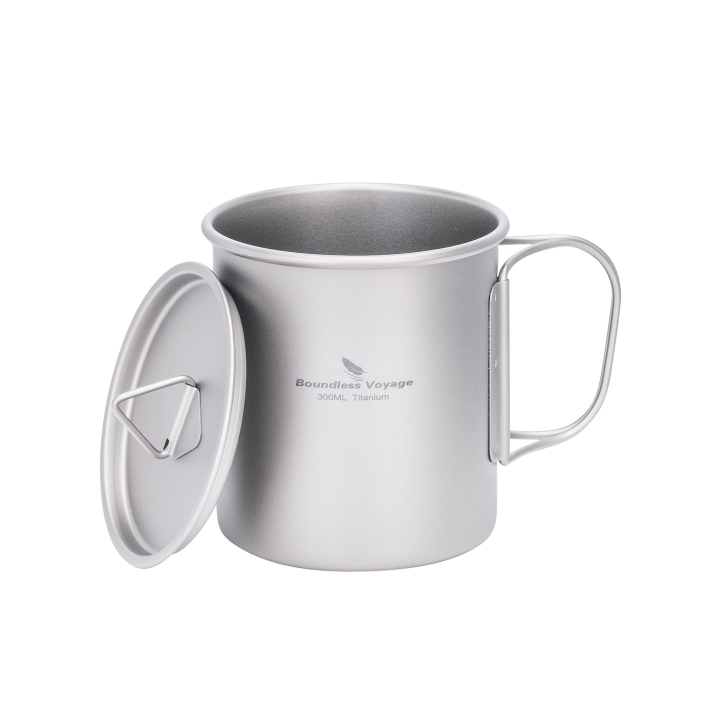 Boundless Voyage Ultralight Single-Wall Titanium Cup 300ml with Lid – Lightweight Portable Camping Mug for Hiking & Backpacking