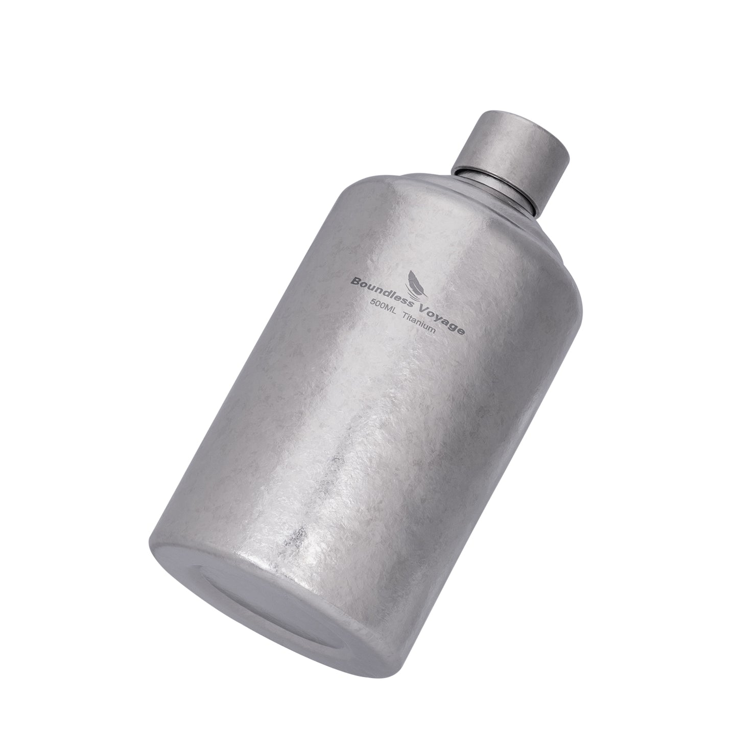 Boundless Voyage 500ml Pure Titanium Hip Flask | Ultralight Leakproof Whiskey & Spirit Bottle | Coating-Free Healthy Liquor Flask for Camping, Hiking & Travel