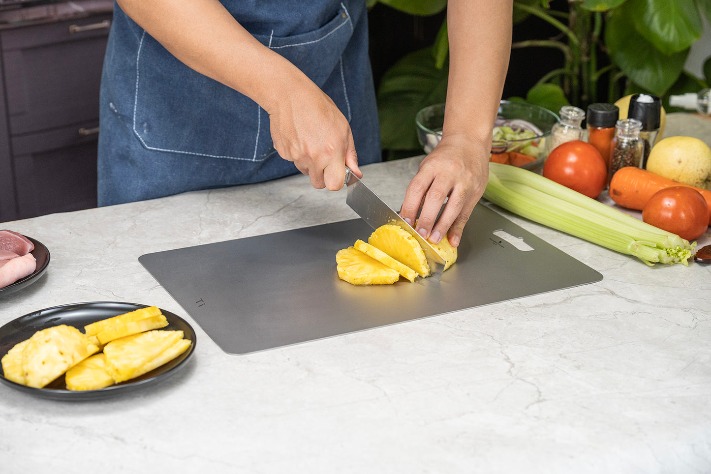 Boundless Voyage Titanium Cutting Board Home Outdoor Camping Fruits Vegetable Meat Chopping Block Cutting Board