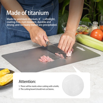 Boundless Voyage Titanium Cutting Board Home Outdoor Camping Fruits Vegetable Meat Chopping Block Cutting Board