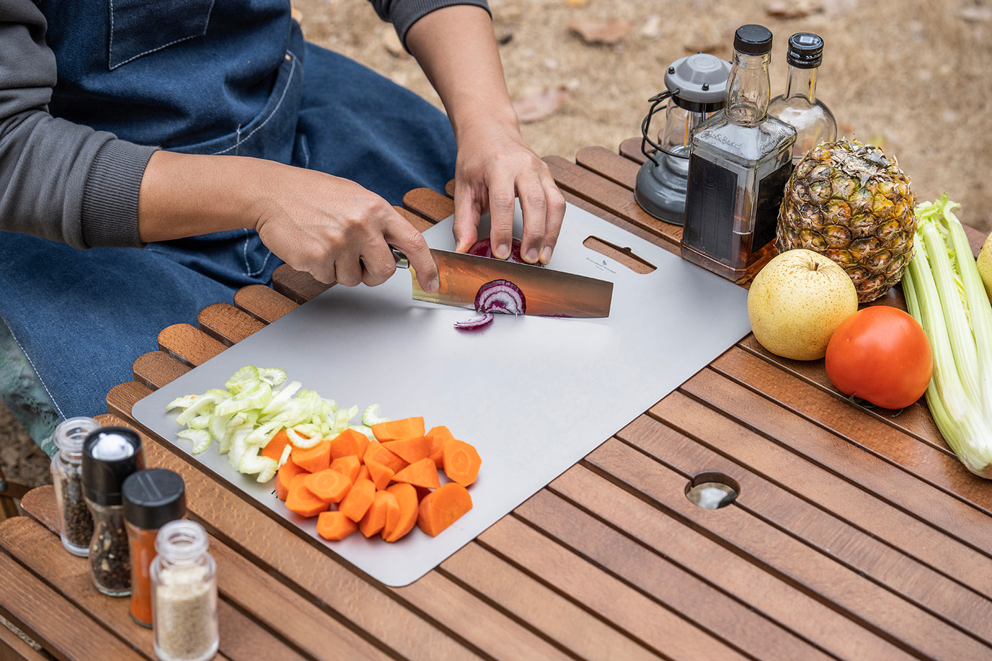 Boundless Voyage Titanium Cutting Board Home Outdoor Camping Fruits Vegetable Meat Chopping Block Cutting Board