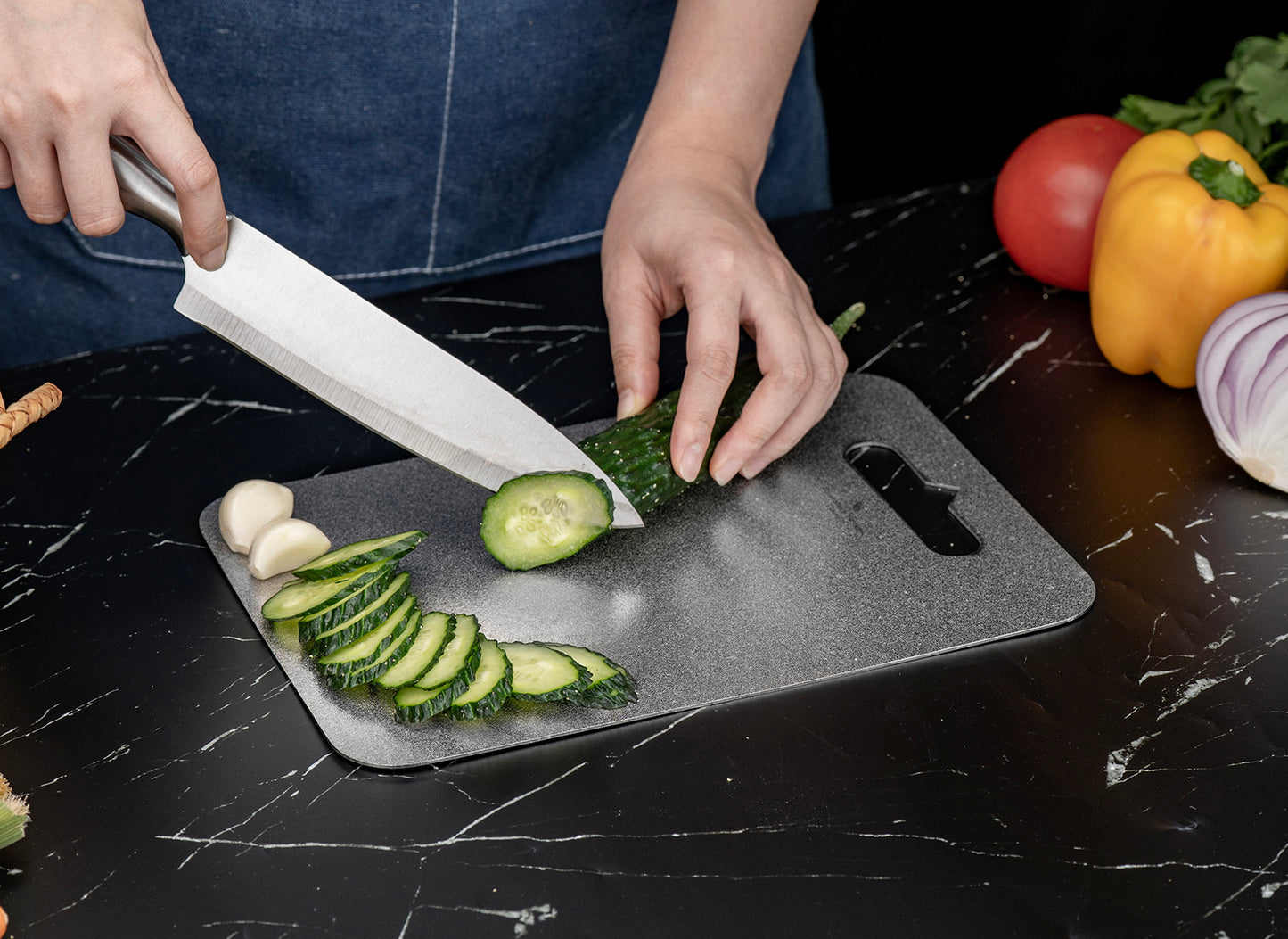 Boundless Voyage Titanium Cutting Board – TA1 Ultralight Multifunctional Camping Chopping Board for Outdoor Kitchen & Travel