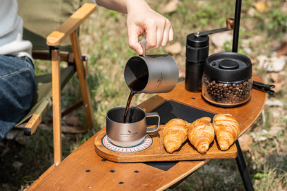 Boundless Voyage Titanium Portable Pour-over Coffee Set 300ml Coffee Mug with Detachable Dripper Outdoor Camping Coffee Maker