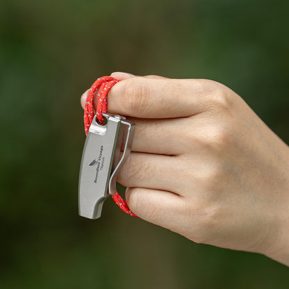 Boundless Voyage 120dB Titanium Survival Whistle Compact Emergency Safety Whistle Ultra-Light & Anti-Corrosion Rust-Proof Whistles for Outdoor, Hiking, Camping & Rescue