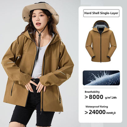 Unisex Lightweight Hard Shell Jacket – Windproof & Waterproof for Hiking, Trekking & Outdoor