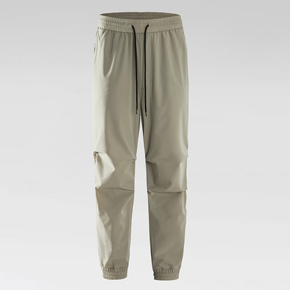 Unisex Summer Quick-Dry Joggers – Loose Fit, Long Pants for Outdoor Hiking & Casual Wear, Drawstring Cuffed Ankles