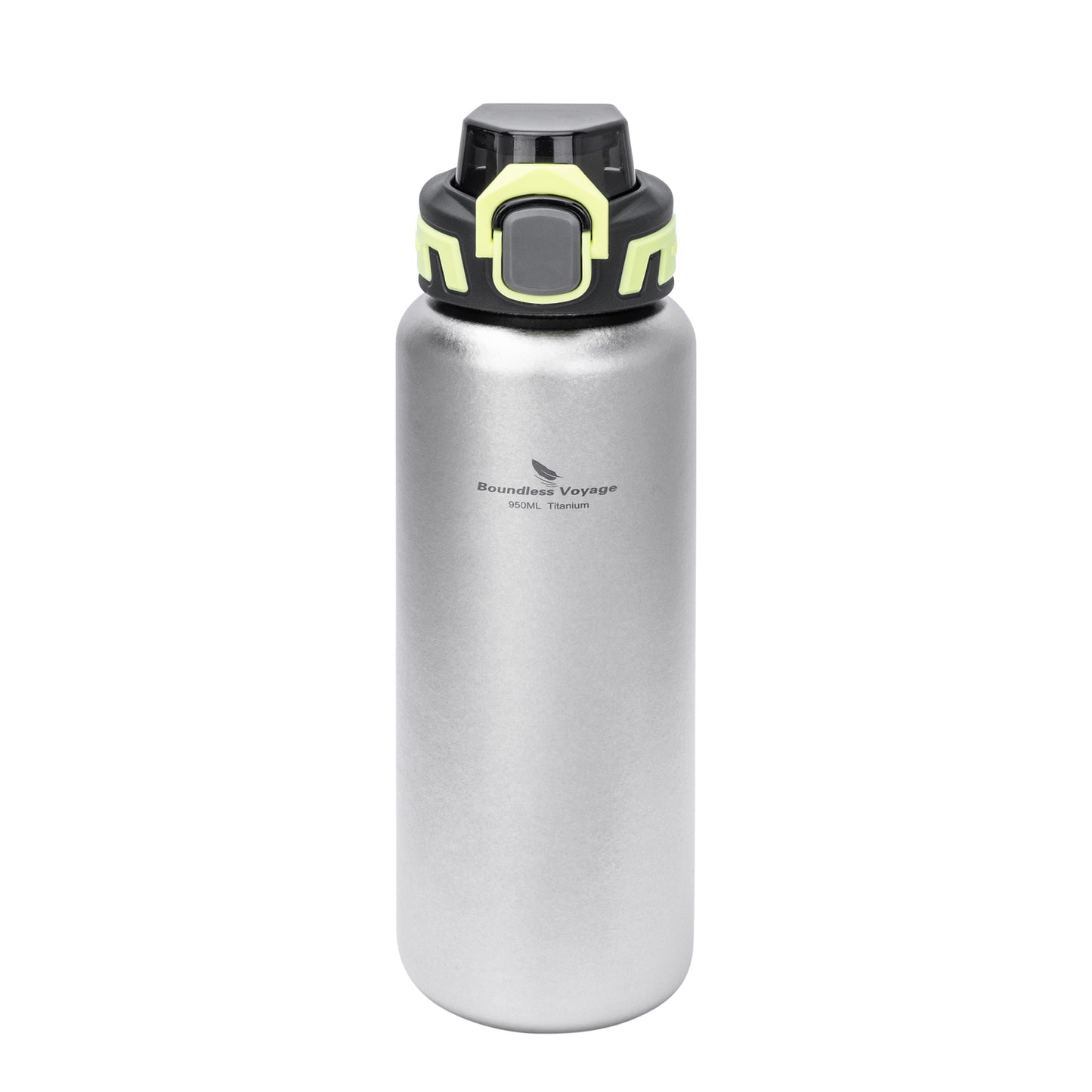 Boundless Voyage 950ml Titanium Water Bottle with Lids – TA1 Ultralight Wide Mouth Canteen for Hiking, Camping & Travel