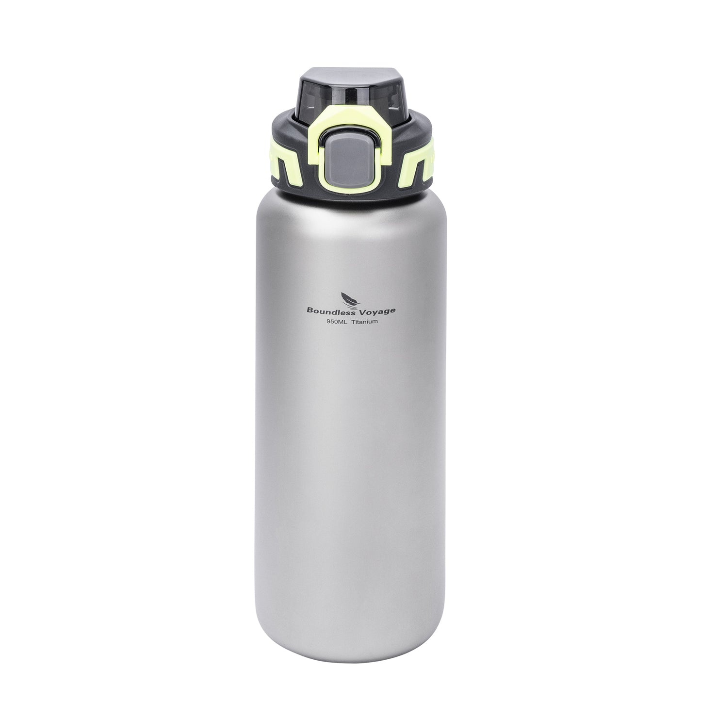 Boundless Voyage 950ml Titanium Water Bottle with Lids – TA1 Ultralight Wide Mouth Canteen for Hiking, Camping & Travel