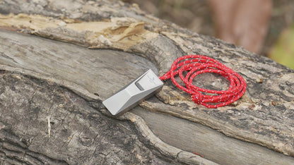 Boundless Voyage Titanium Whistle Emergency Survival Safety Whistles with Lanyard Loud for Outdoor Camping Hiking Coaches Training Sports Keychain Whistle
