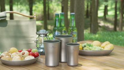 Boundless Voyage Titanium Beer Mugs Ultralight Coffee Tea Juicy Cups for Outdoor Camping Picnic 240ml 380ml 600ml