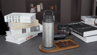 Boundless Voyage 600ml Titanium Double-Walled Cup with Lid – TA1 Insulated Travel Coffee & Tea Mug | Eco-Friendly, Portable & Reusable for Hot & Cold Beverages
