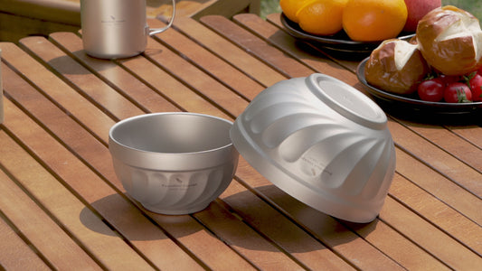 Boundless Voyage 800ml Titanium Double Walled Bowl Rice Soup Oatmeal Yogurt Serving Bowl Ultralight Outdoor Camping Travel Durable Portable Tableware