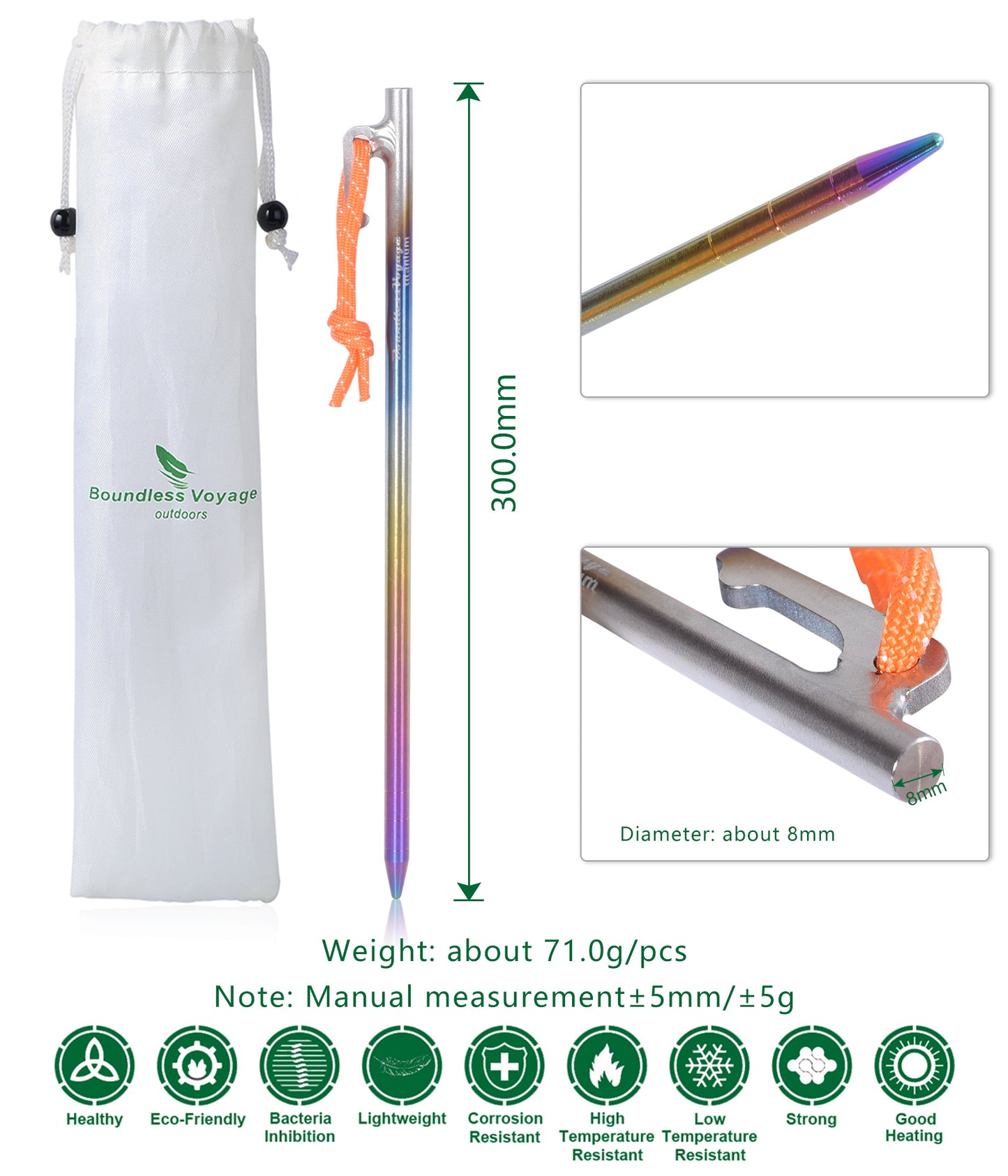 Titanium Tent Pegs | Ultra-Durable, Lightweight & Rust-Resistant for Secure Grounding on Outdoor Adventures