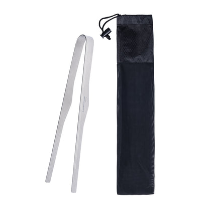 Boundless Voyage 10 inch Titanium Ultralight Grill BBQ Tongs Multipurpose Tweezers for Kitchen Food Tongs Buffet Salad Steak Clip Grill Accessories Anti-scalding